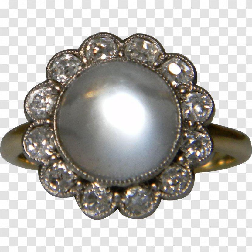 Ring Pearl Body Jewellery Diamond - Moonstone Transparent PNG