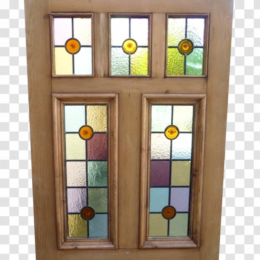 Stained Glass Reclaimed Lumber Door Cabinetry Transparent PNG