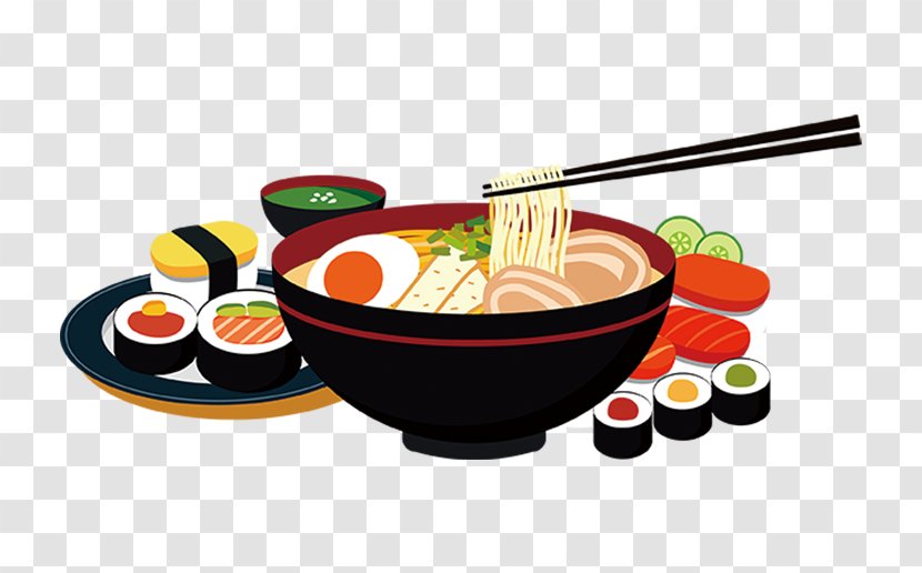 Ramen Japanese Cuisine Tempura Fast Food Noodle - Sushi Transparent PNG