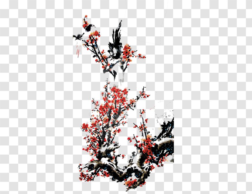 Chengdu Paper Butterfly Lovers 0 - Flower - Plum Branch Transparent PNG