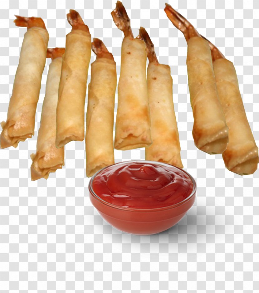 Spring Roll Chicken Nugget Squid As Food Doner Kebab French Fries - Chille Transparent PNG
