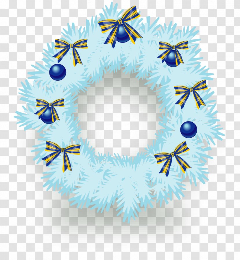 Christmas Card Snowflake - Vector Hand-painted Ring Transparent PNG