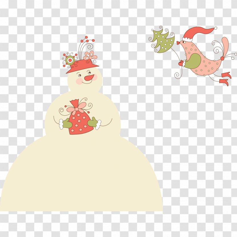 Christmas Card Greeting Gift And Holiday Season - Snowman Wearing A Hat Transparent PNG