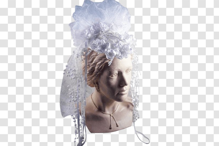 Headpiece Earring Hat Veil Dress - Victorian Fashion - White Transparent PNG