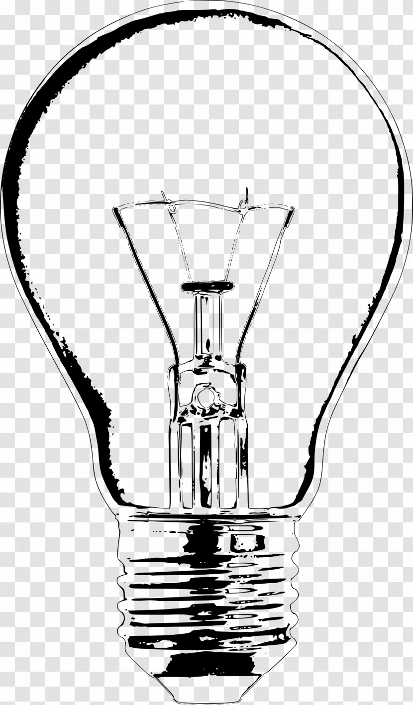 Incandescent Light Bulb Drawing Clip Art - Sketch Transparent PNG