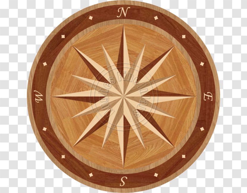 Inlay Product World Wood Compass Rose Marquetry - Wind - Round Transparent PNG