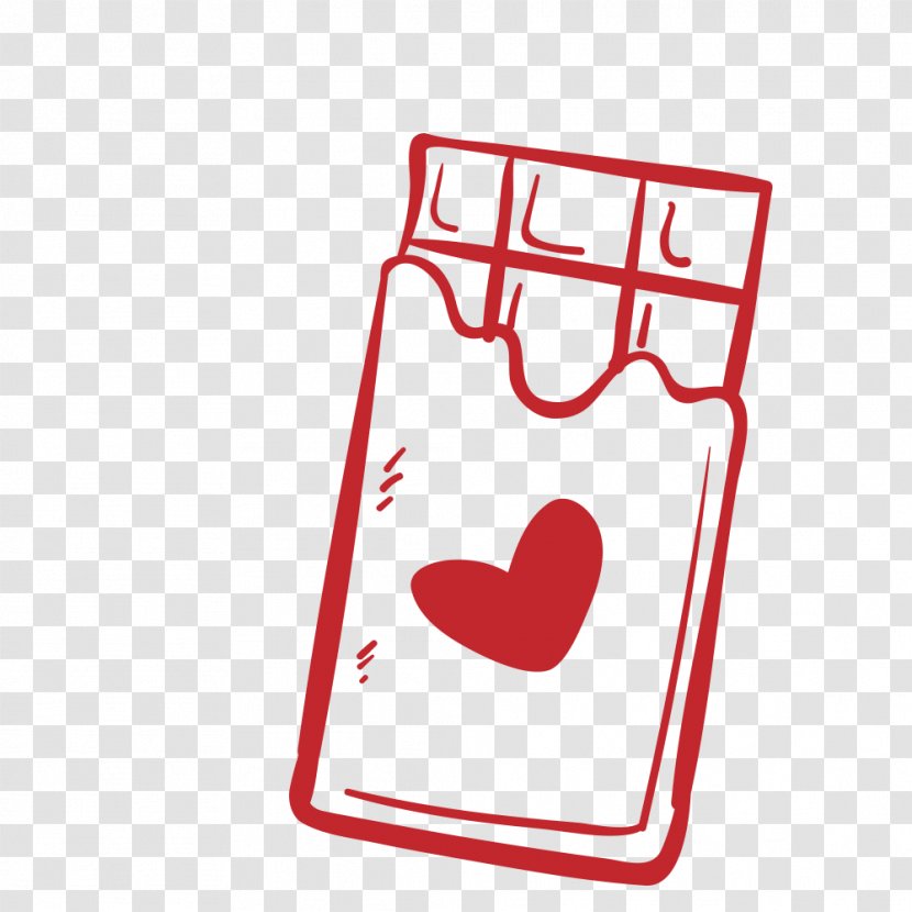 Valentine's Day Chocolate Love Saint - Heart - Hand-painted Transparent PNG