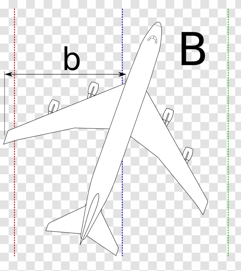 Boeing 747 Drawing Angle - Point Transparent PNG