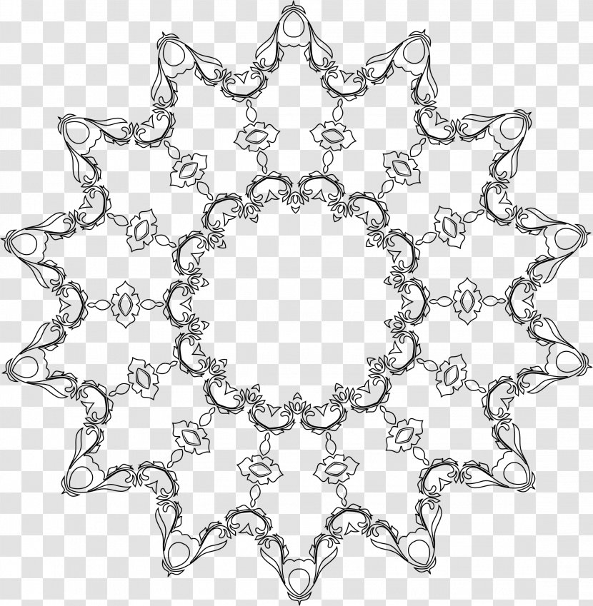 Heptagon Polygon Geometry Flower Shape - Point - Flourish Transparent PNG