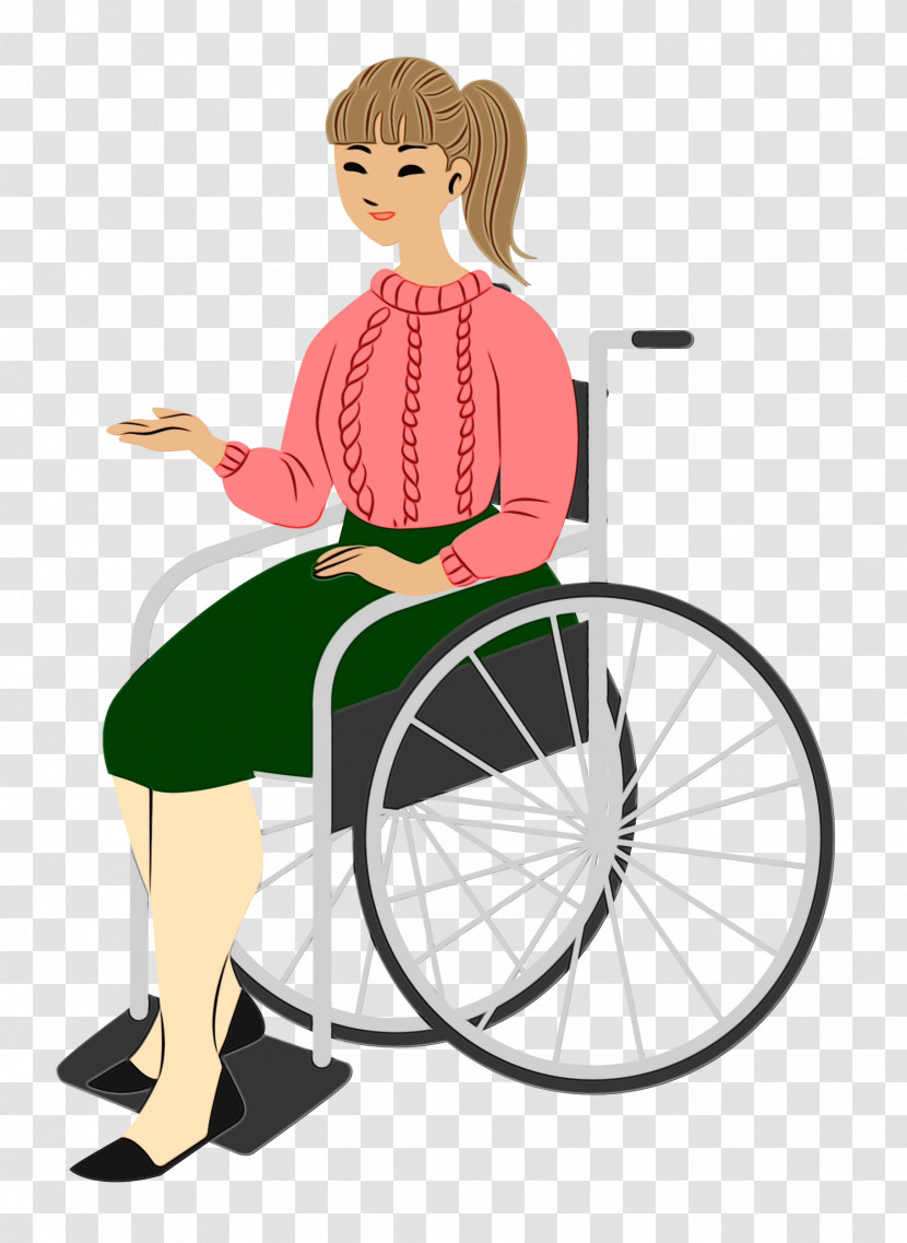 Chair Human Sitting Wheelchair Cartoon Transparent PNG