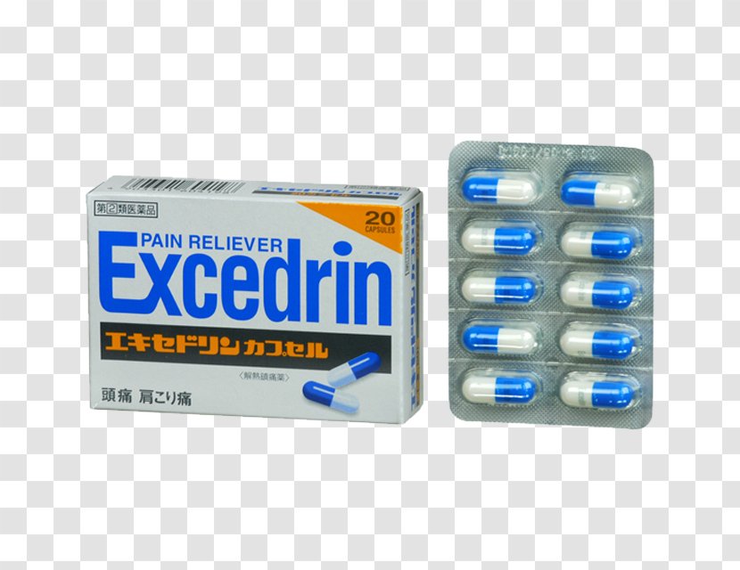 Excedrin Analgesic Over-the-counter Drug Pharmaceutical Pain - Capsule - Tablet Transparent PNG