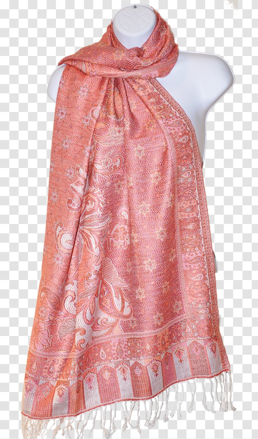 Stole Scarf Dress Peach Transparent PNG