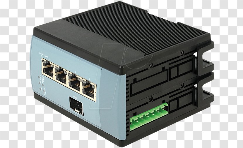 Ethernet Hub Network Switch Gigabit Power Over Computer Port - Electronic Device - 4 Transparent PNG