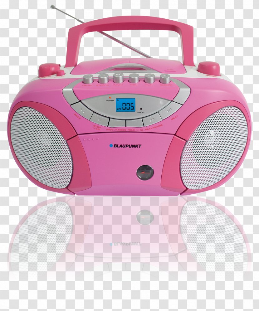 Blaupunkt Compact Cassette CD Player Boombox Compressed Audio Optical Disc - Electronic Instrument - Radio Transparent PNG