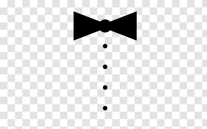Black And White - Monochrome Photography - Dot Bow Tie Transparent PNG