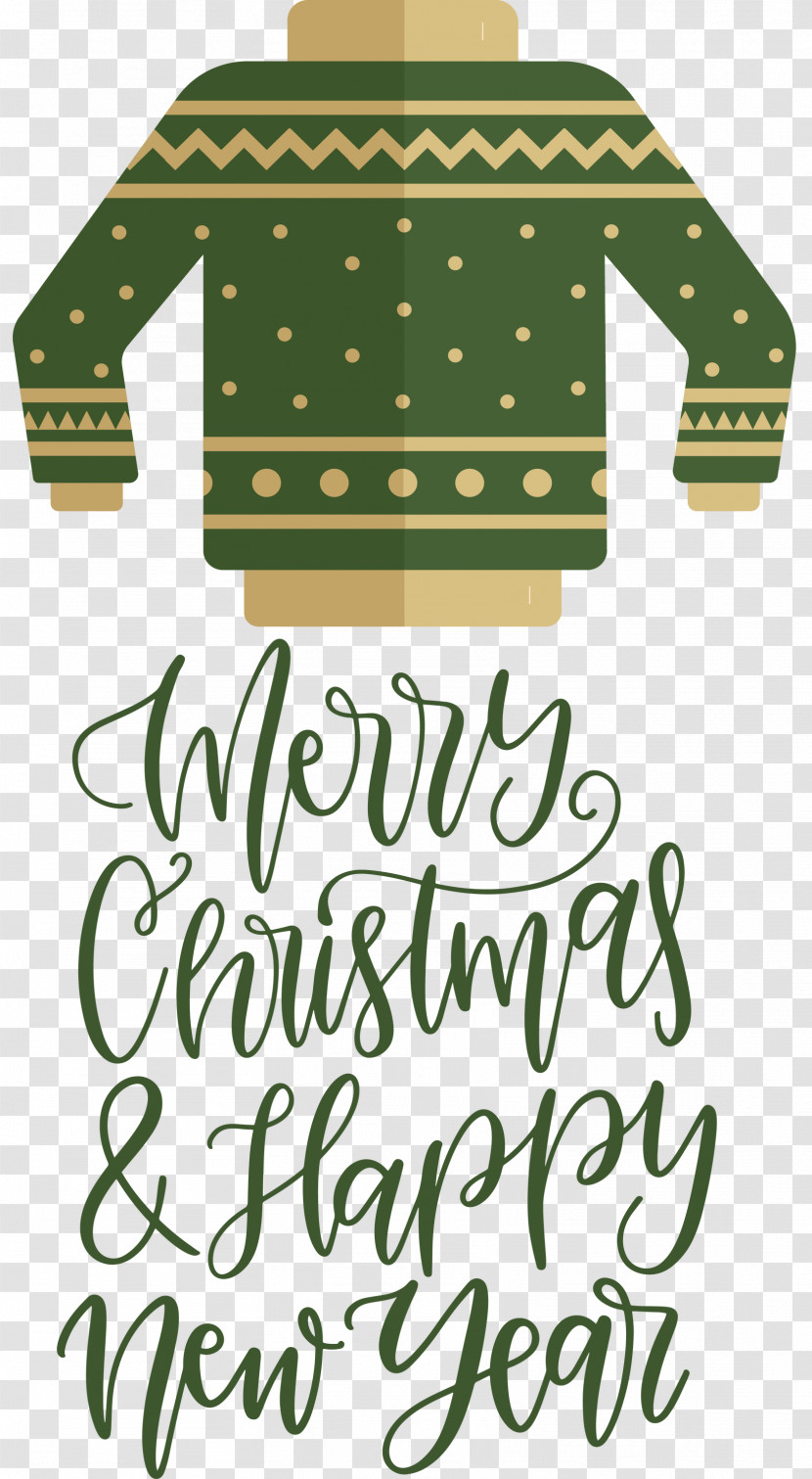 Merry Christmas Happy New Year Transparent PNG