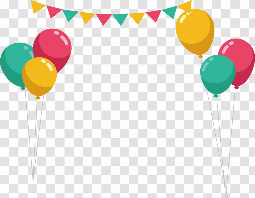 Balloon Party Birthday - Supply - Color Beam Frame Transparent PNG