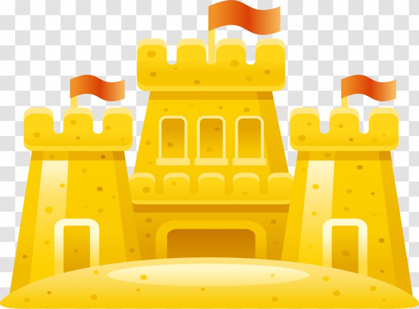 Castle Drawing - Hand Painted Sand Decorations Transparent PNG