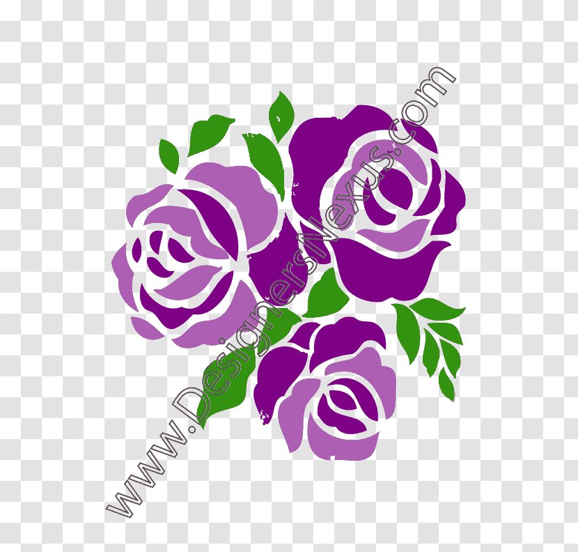 Purple Lavender Rose Clip Art - Flora - Korea Cartoon Border Transparent PNG