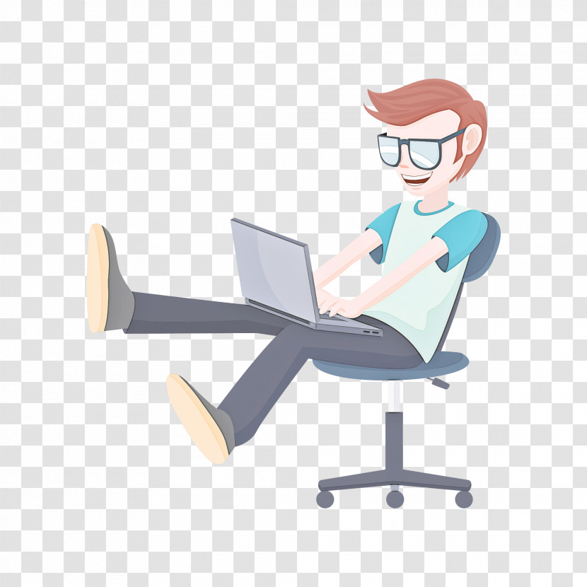 Cartoon Sitting Office Chair Job Furniture Transparent PNG