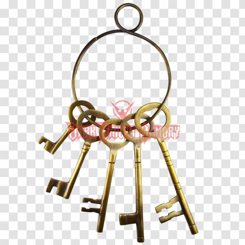 Castle Skeleton Key Padlock Jailer - Body Jewelry Transparent PNG