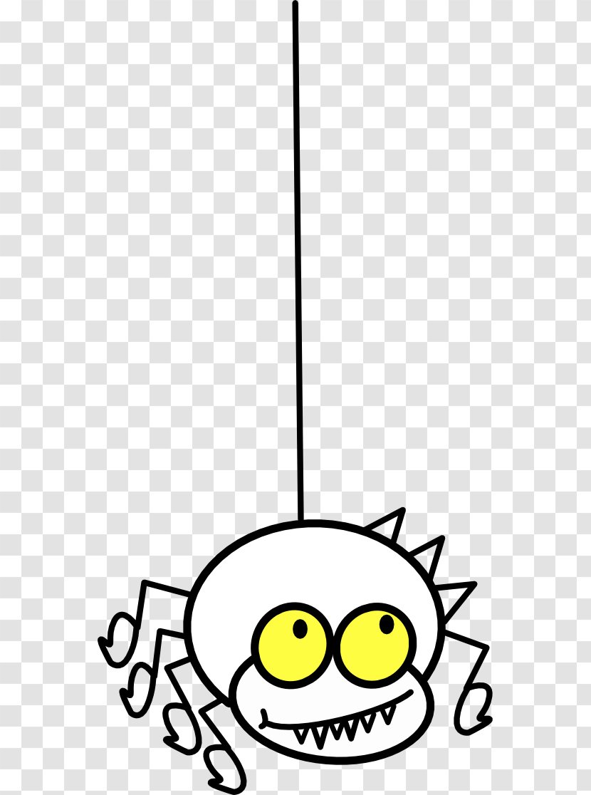 Spider Cartoon Black And White Clip Art - Area - Web Images Free Transparent PNG