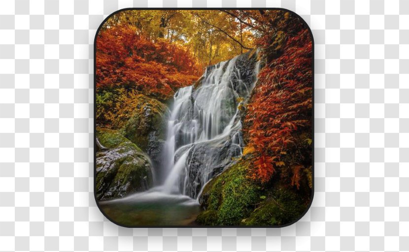 Waterfall Desktop Wallpaper Autumn Colors - Nature Transparent PNG