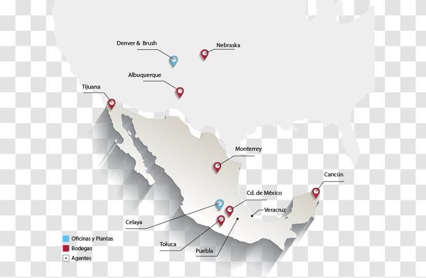 Mexico Map Paper Three-dimensional Space Transparent PNG