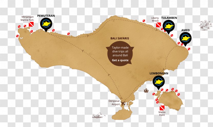 Nusa Lembongan Amed Pemuteran Penida Scuba Diving - Schools International - Conceptual Map Transparent PNG
