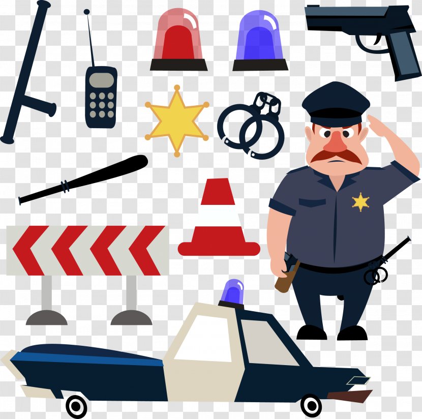 Police Officer Cartoon Illustration - Drawing - Tools Transparent PNG