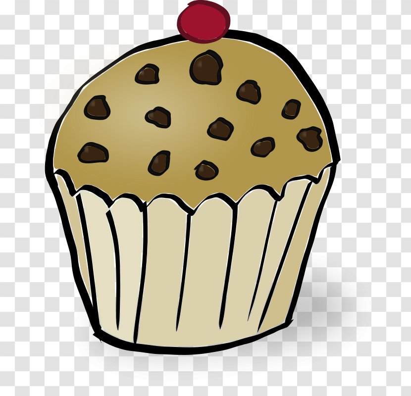 Muffin Cupcake Chocolate Chip Clip Art - Food - Breakfast Transparent PNG