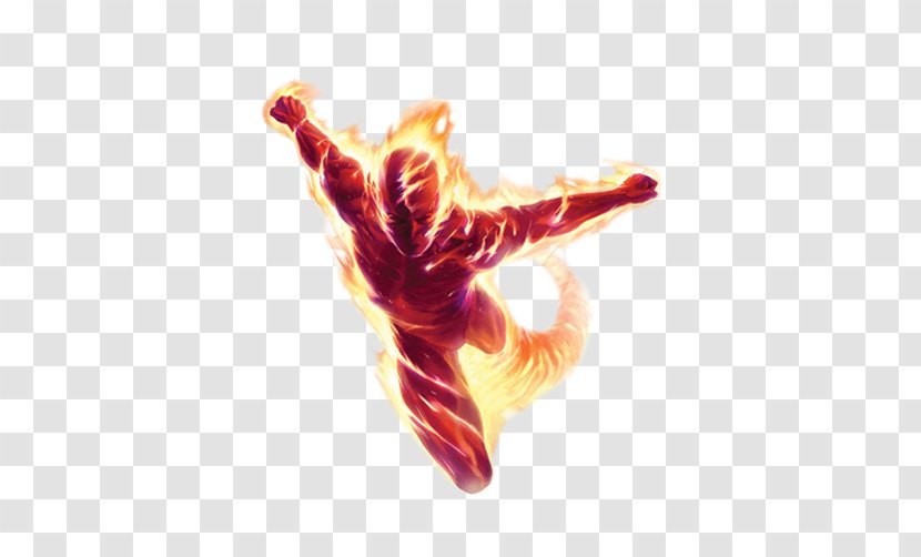 Human Torch Daredevil Marvel Comics Phineas Horton Superhero - Universe - Jumping Fire Superman Transparent PNG