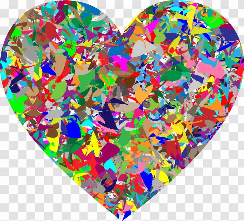 Psychedelic Art Modern Clip - Heart - Colourful Transparent PNG