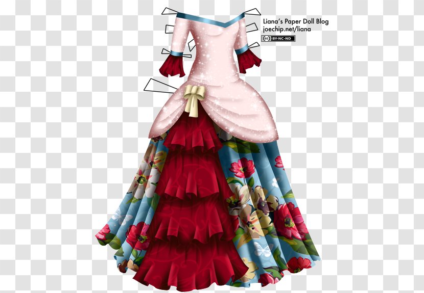 Dress Gown Ribbon Skirt Blue - Costume - Paper Transparent PNG