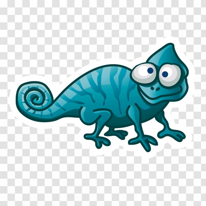 Lizard Chameleons Reptile - Frog - Vector Blue Transparent PNG