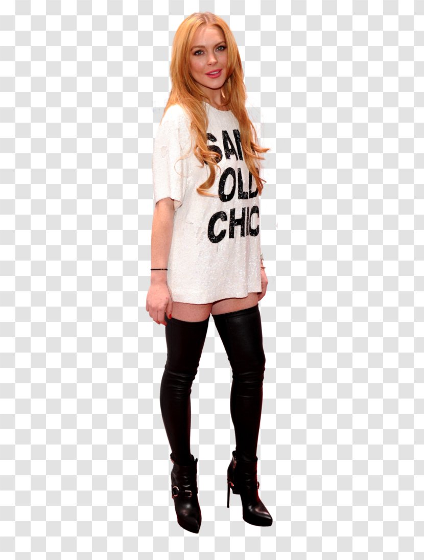 Lindsay Lohan T-shirt - Silhouette - Image Transparent PNG
