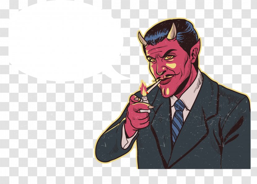 Lucifer Devil Demon Illustration - Cartoon - Smoking Transparent PNG