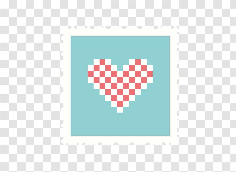 Pixel Red - Valentines Day - Stamps Style Valentine's Transparent PNG