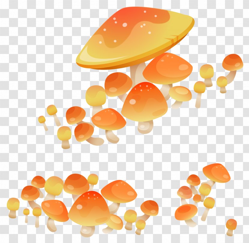 Mushroom Fungus Drawing Clip Art - Orange Transparent PNG