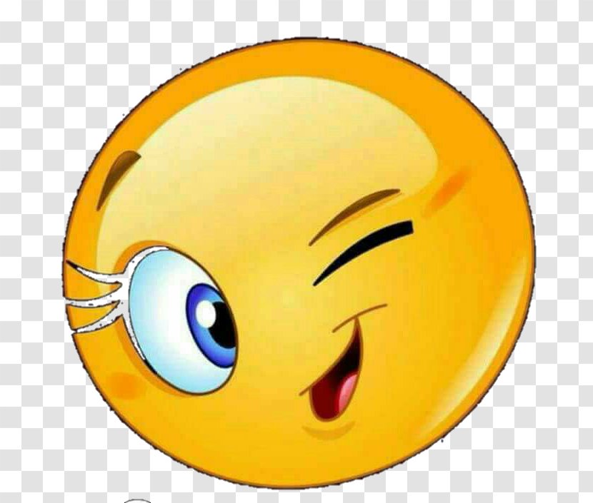 Emoticon Emoji Smiley Wink - Whatsapp Transparent PNG