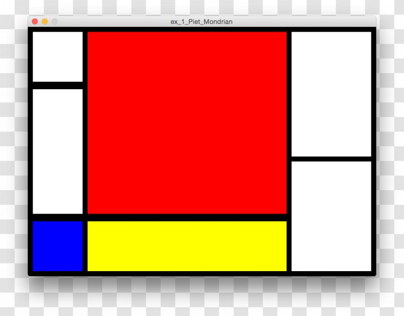 Broadway Boogie-Woogie Composition B (No.II) With Red Painting C Yellow-Red-Blue - Area Transparent PNG