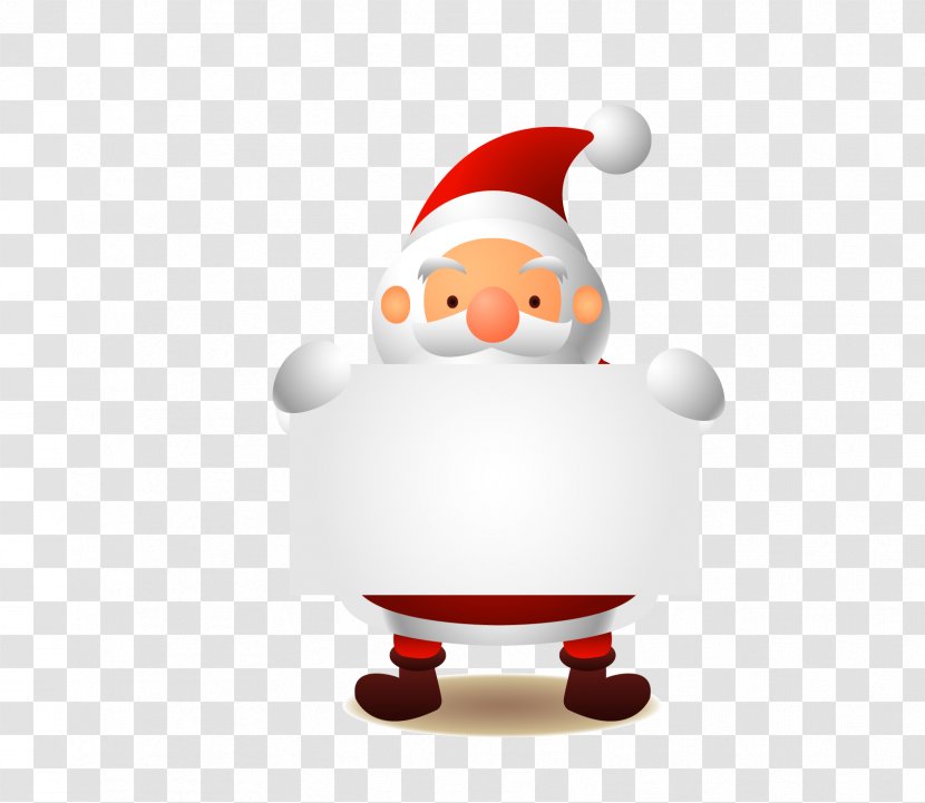 Santa Claus Paper Christmas - Fictional Character - Vector Holding A White Transparent PNG