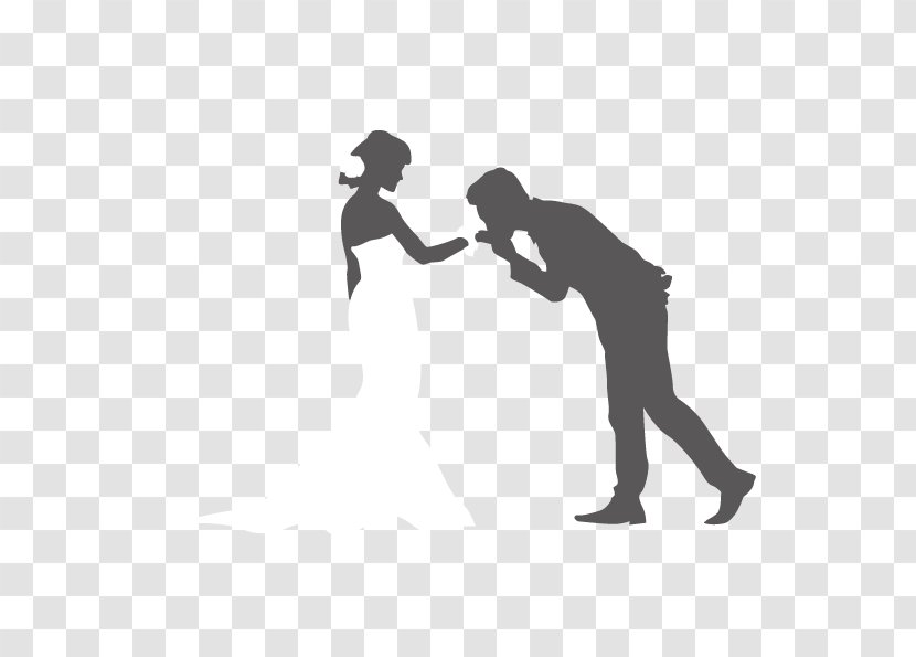 Bridegroom Wedding Cake Topper - Recreation - Vector Couple Kiss On The Hand Transparent PNG
