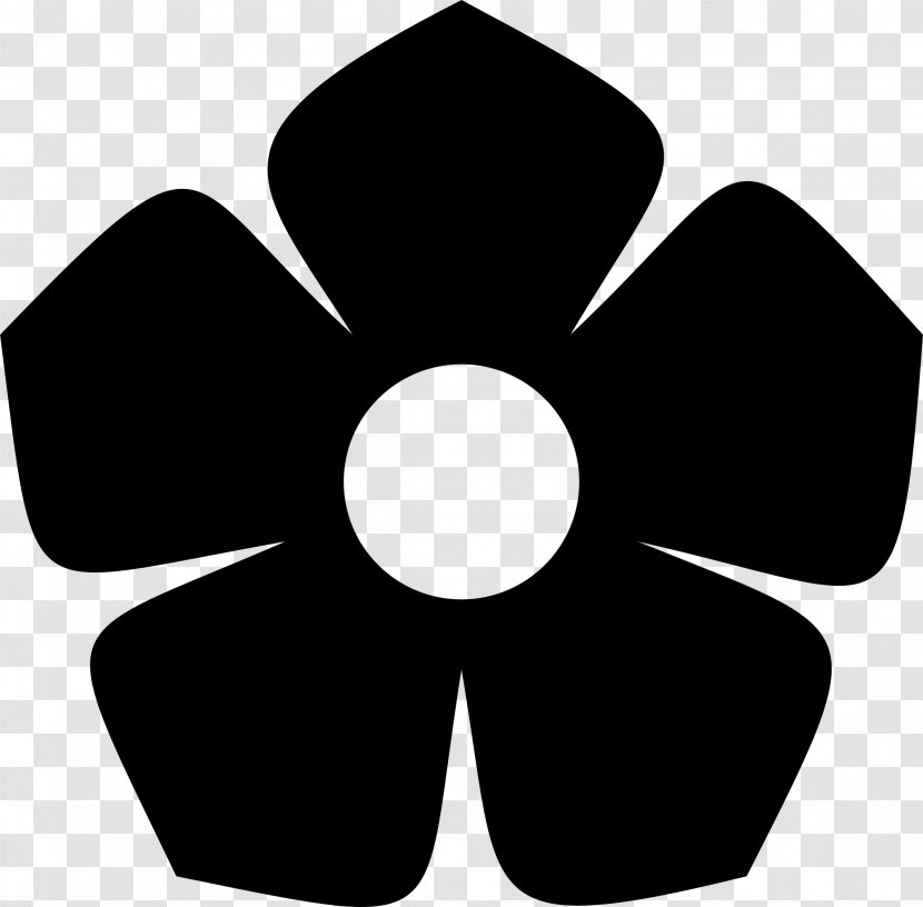 Silhouette Flower Clip Art - Symbol - Black Transparent PNG