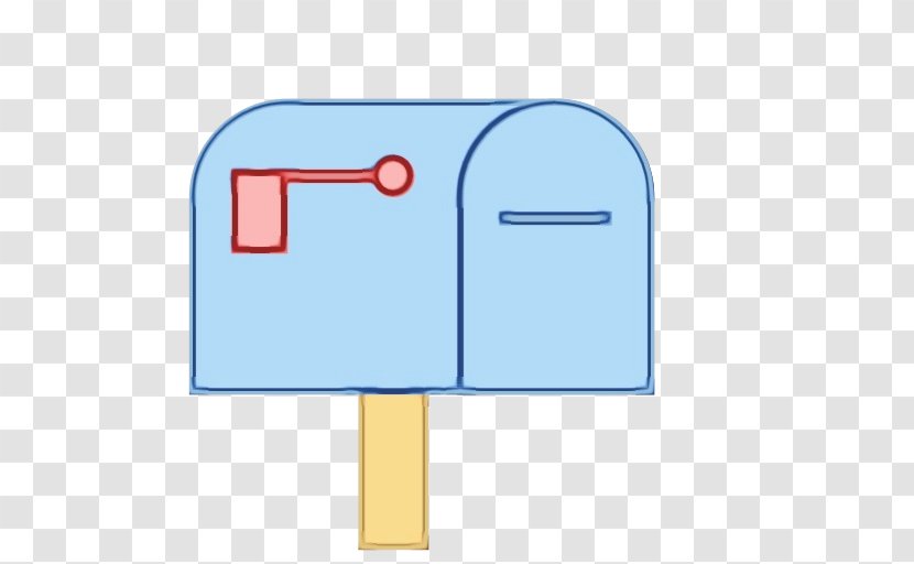 Line Cartoon - Mailbox - Rectangle Transparent PNG