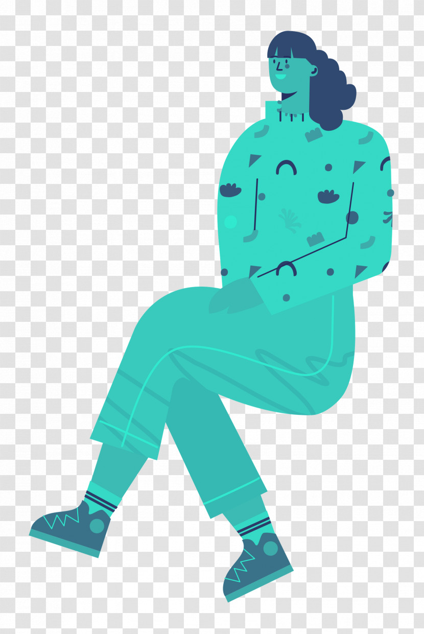 Sitting Chair Sitting Girl Transparent PNG