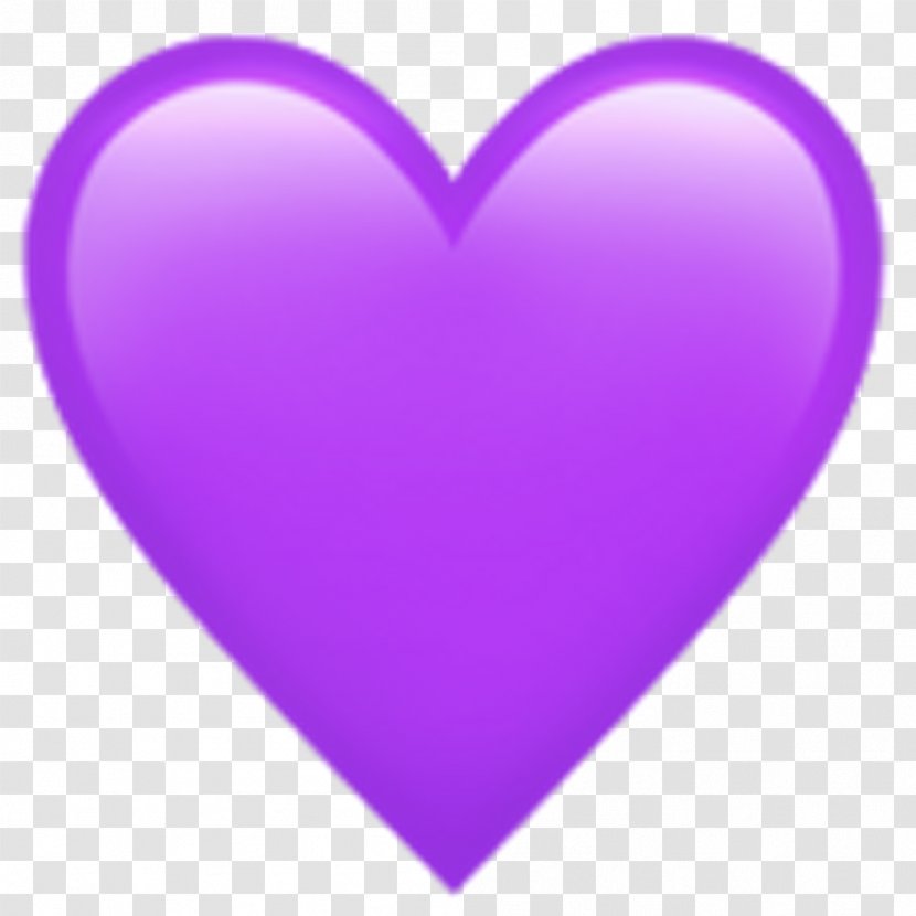 Emoji Heart Sticker Purple Love - Meaning Transparent PNG