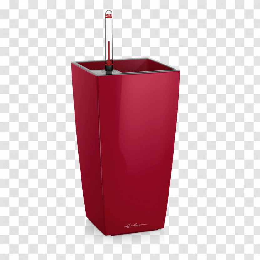 Flowerpot Plastic Red Container Cube - Orange - Lechuza Transparent PNG