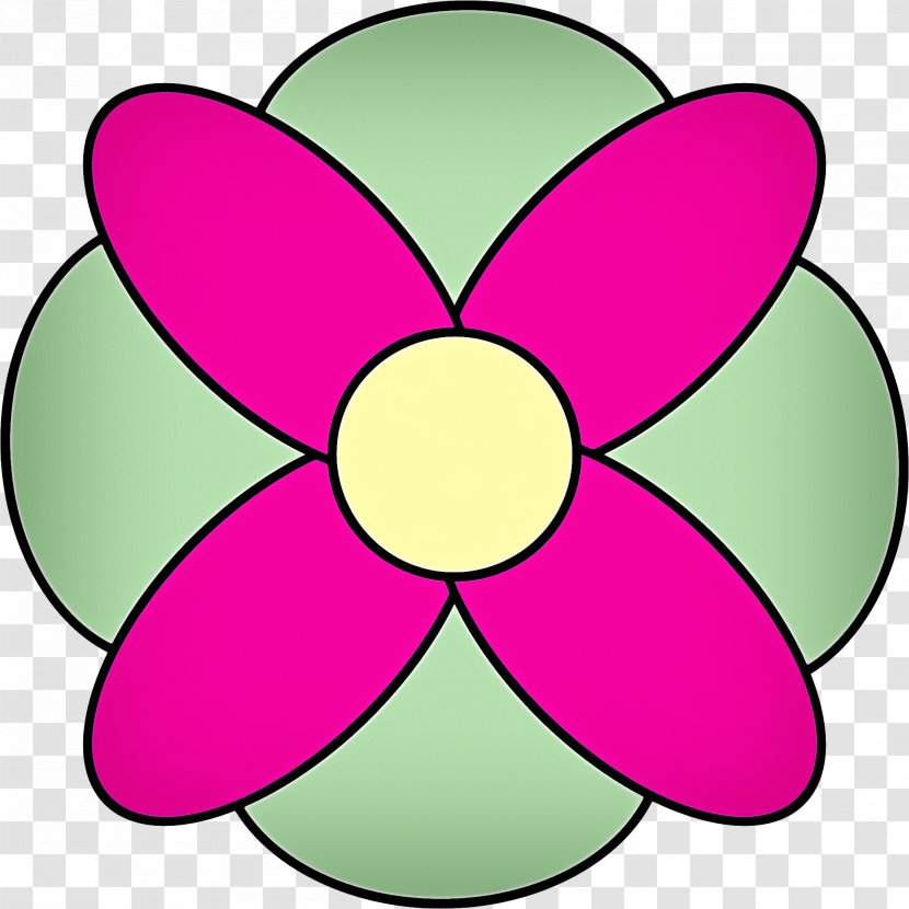 Clip Art Petal Green Pink Magenta - Flower - Symbol Transparent PNG
