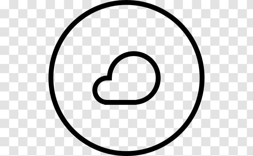 Cloud Without Button - Cron - Black Transparent PNG